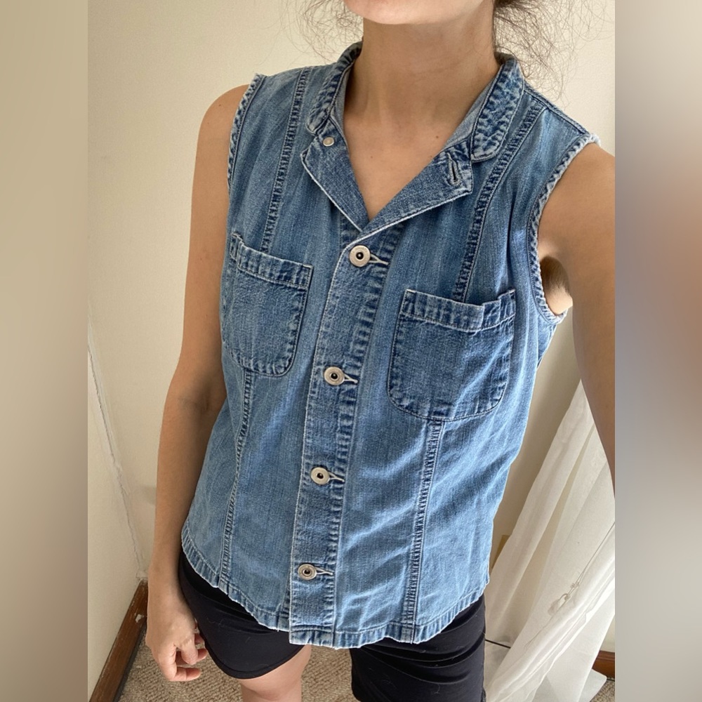 Vintage button down shirt - denim